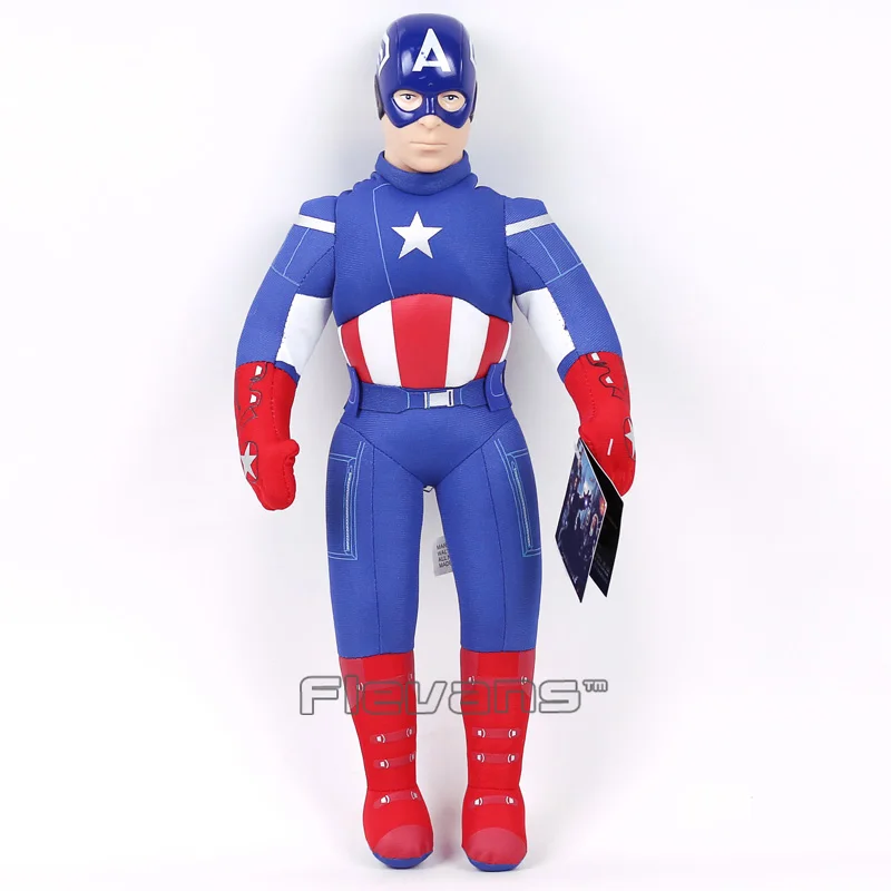 Marvel Мстители Капитан Америка Железный человек Тор человек паук Халк Плюшевые игрушки Мягкая тряпичная кукла в подарок для детей мальчик 43 см