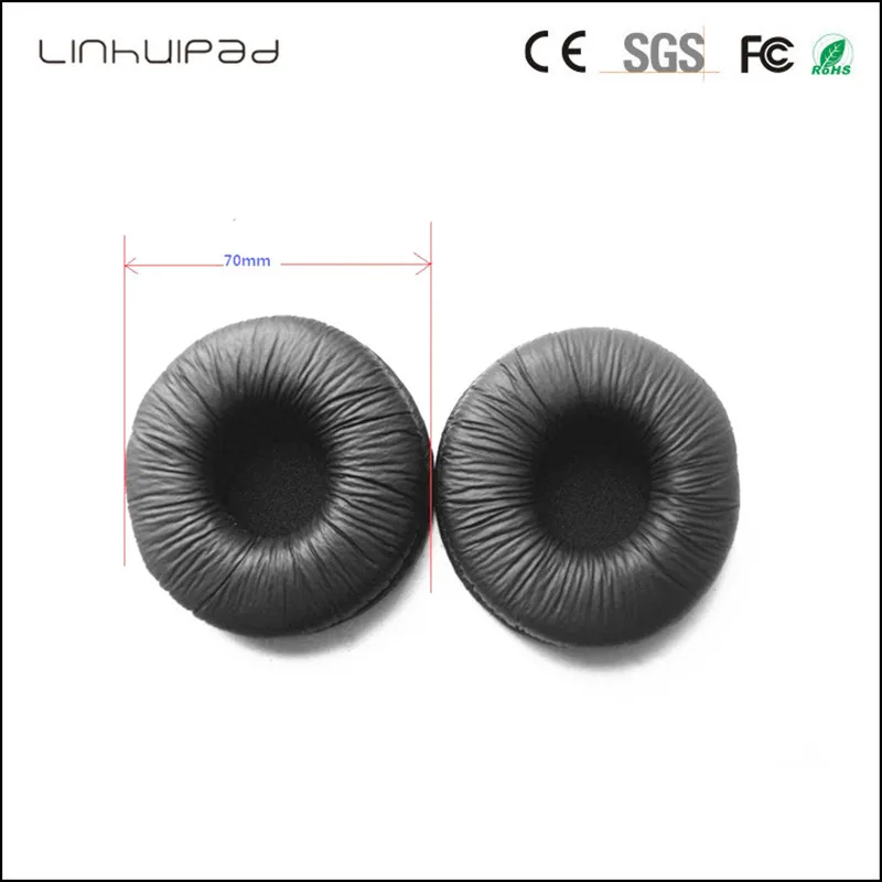 Linhuipad пара 70 мм черный Замена амбушюры подушки для sony mdr ZX100 ZX300 ZX102dpv наушники