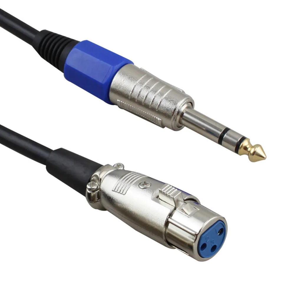 

1/2/3/5/10m Microphone Wire Cord XLR Female To Jack 6.35/6.5mm Male Plug Audio Lead Microphones Cable eals XR649