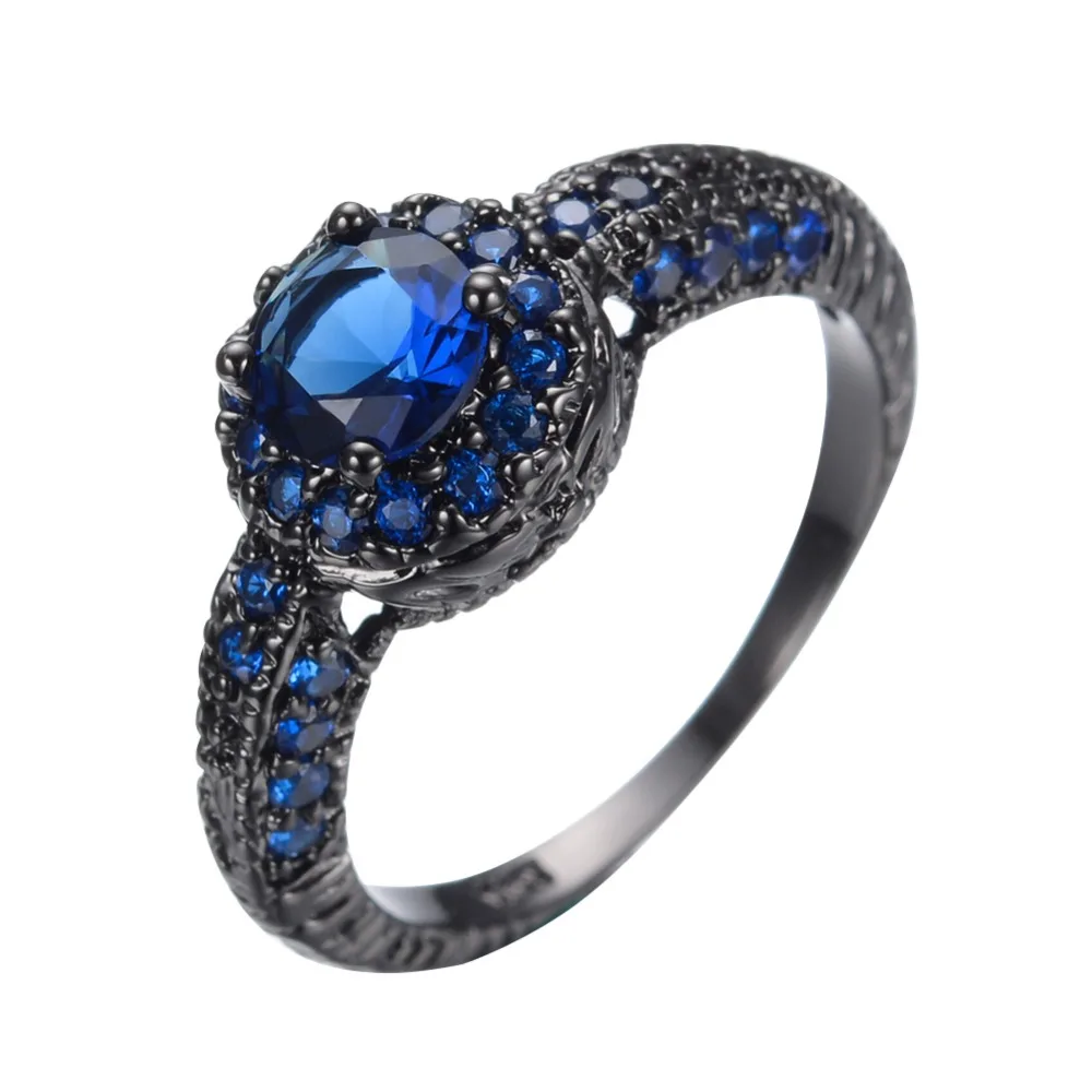 fashion blue female ring wedding band black gold filled jewelry promise engagement rings for women bague femme rb0034 in rings from jewelry accessories on - Black Band Wedding Rings fashion blue female ring wedding band black gold filled jewelry promise engagement rings for women bague femme rb0034 in rings from jewelry accessories on - Black Band Wedding Rings