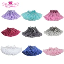 Free Shipping Fluffy Chiffon Pettiskirts Baby 21 Colors tutu skirts girls Princess Dance Party Tulle Skirt