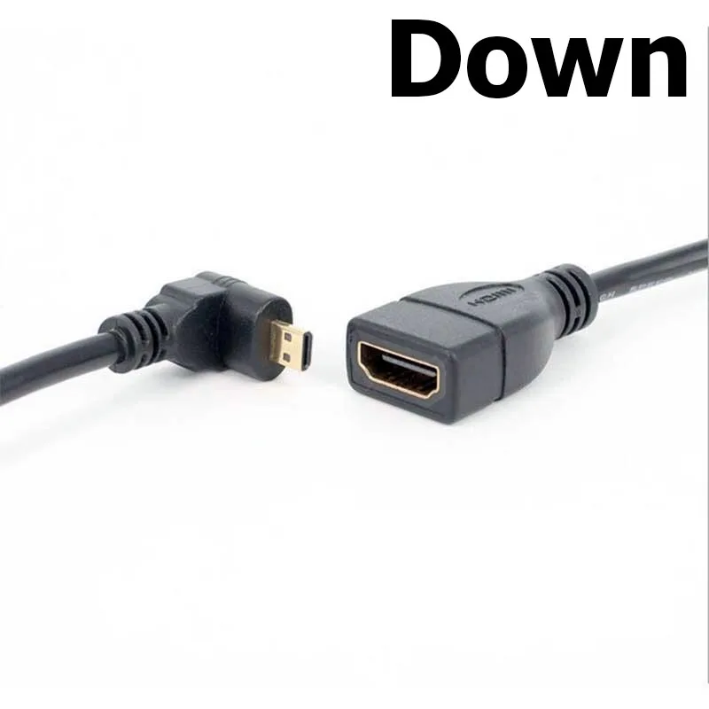 Позолоченный встраиваемый HDMI гнездо до 90 градусов угловой микро штекер Адаптер