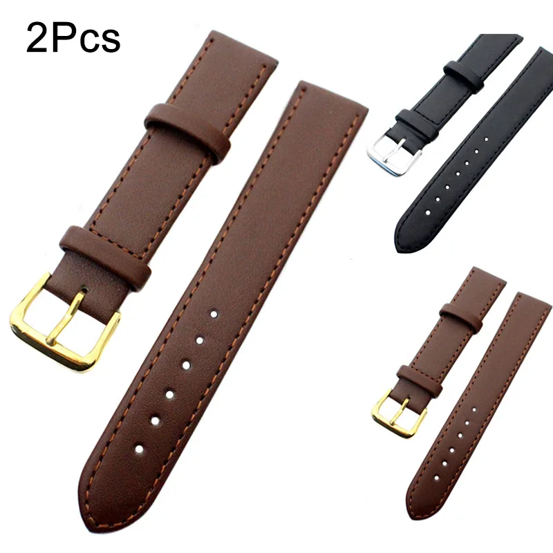 New Hot 2 Set 8-22MM Width PU Leather Watch Strap Band Watchband Accessories NV99 | Электроника