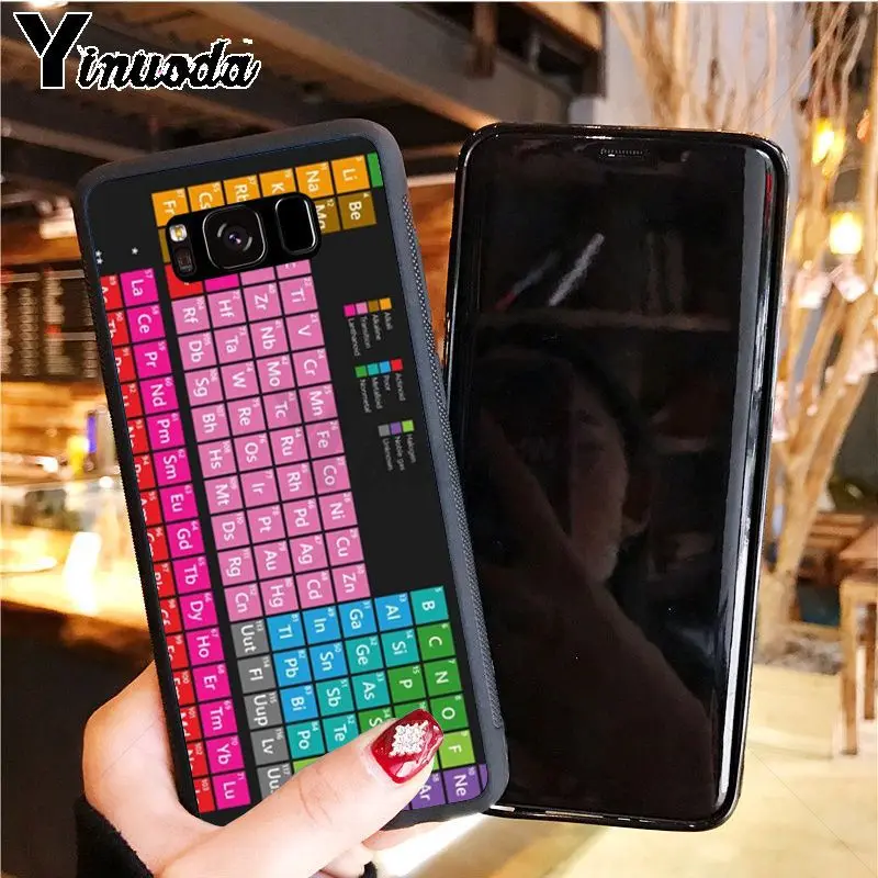 Yinuoda عنصري تصميم الجدول الدوري الفاخرة الراقية الهاتف حالة ل samsung galaxy s8plus s9plus s7 s6 edge plus note8 حالة