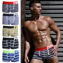 Новинка! 5 шт./лот Pink Heroes модное нижнее белье Для мужчин трусы-боксеры качественные хлопковые мужские трусы в полоску нижнее белье удобные