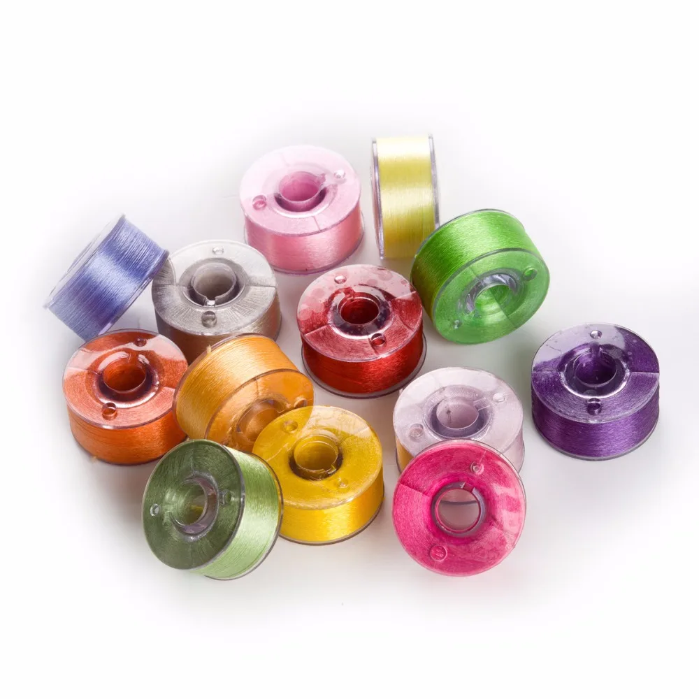 

SIZE A /CLASS 15 PREWOUND BOBBIN THREAD 100% POLYESTER HIGH STRENGTH EMBROIDERY 25 COLORS AVAILABLE