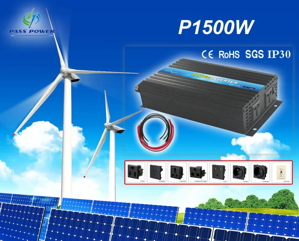 

CE&ROHS approved ,dc 12v/24v/48v to ac 100v-120v/220v-240v 1500va/3000va pure sine wave solar inverter,free shipping