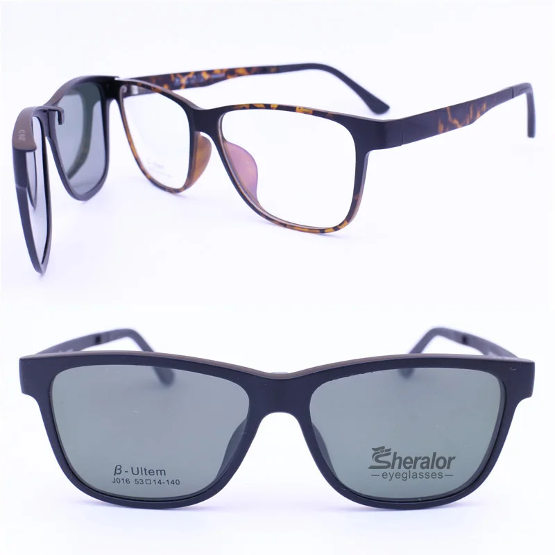 016 full ULTEM wayframe shape dual color prescription eyeglasses with