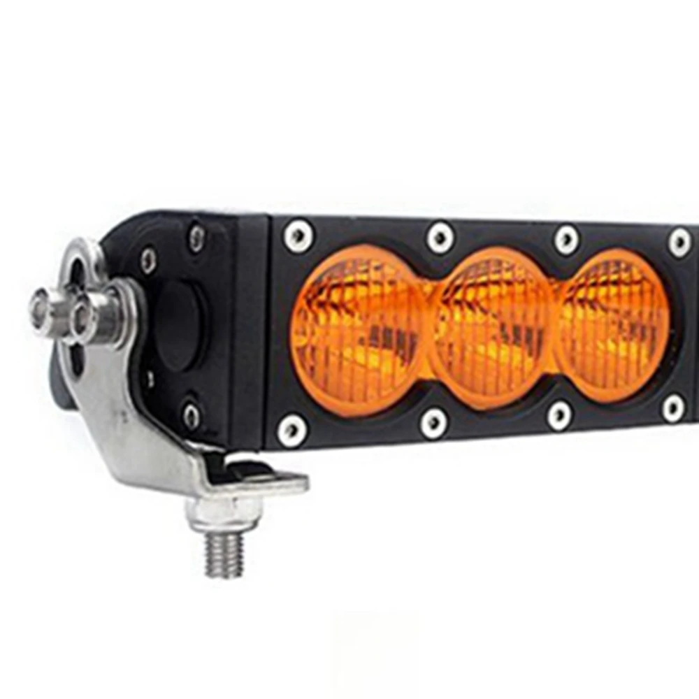 Белый оранжевый светодиод свет бар Однорядный 1" 22" 2" 33" 3" 43" 4" 54" для SUV 4X4 ATV внедорожный двойной цвет светодиодный свет бар