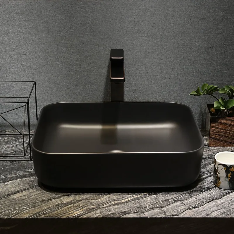 Европа промышленности ветер оригинальность черный бытовой Lavabo тонкий керамический художественный Умывальник