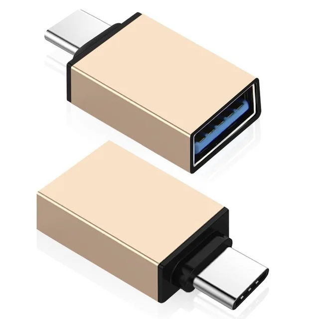 2 шт. USB-C к USB 3,0 адаптер Тип C для Xiaomi mi A1 6 5X mi 5X Oneplus 3t 5 3 T samsung Galaxy S9 S8 плюс Тип-C OTG адаптер - Цвет: Золотой