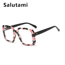 Модные квадратные оправы для очков с цветами, женские трендовые стильные брендовые оптические компьютерные очки с заклепками Oculos De Grau Feminino Armacao