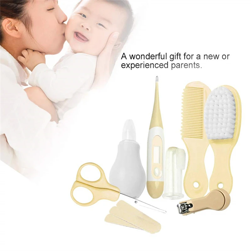 Baby Care Kit Convenient Baby Care Kit Nail Clipper Scissors Hair Brush Manicure Comb baby stuff baby things(8Pcs