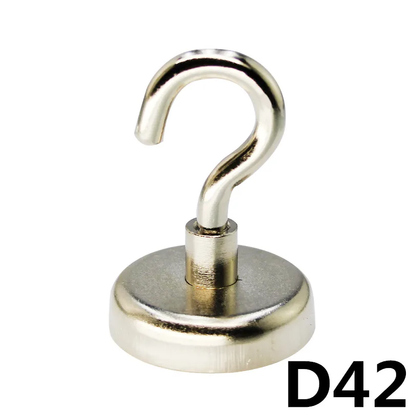 1pcs ganchos poderosos pesado de neodimio nevera las superficies no cero N35 Neodymium Magnet 42mm | Обустройство дома