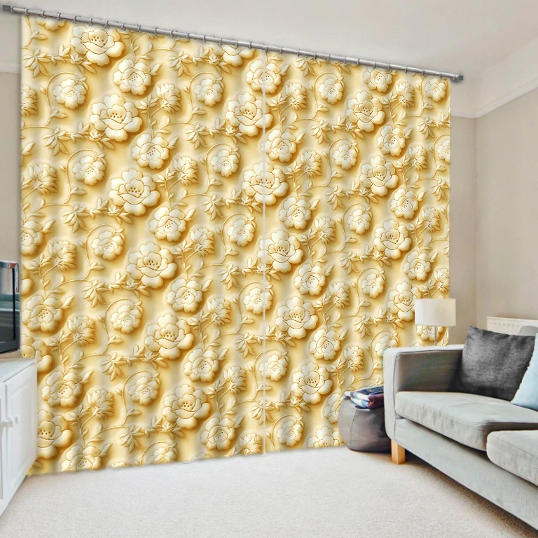 

urtain Decoration 3D Brief tree Curtains For Bedroom Living room Blackout curtain relief curtains