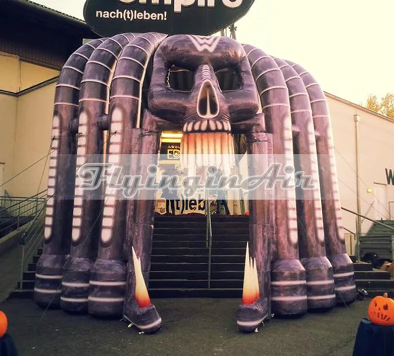 8m Giant Halloween Arch Inflatable Skull Arched Door Air Blown Demon