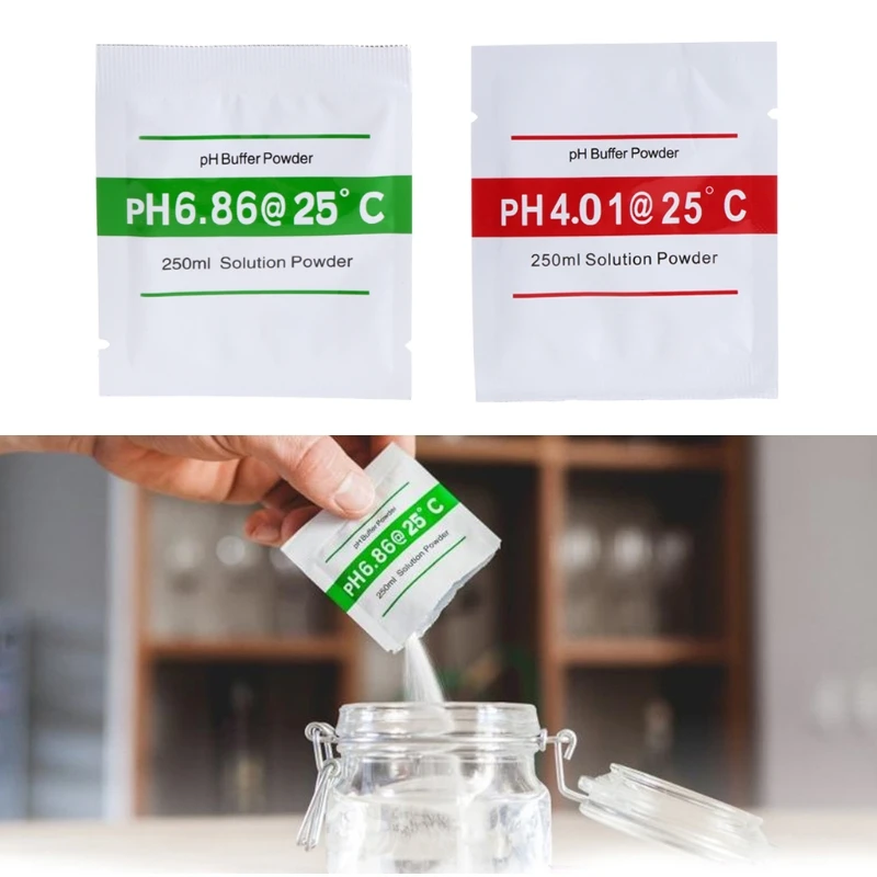 

20 Pcs PH Buffer Solution Powder PH For Test Meter Measure Calibration 4.01 6.86