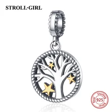 Strollgirl Authentic 925 sterling silver Tree of Life Charms Beads Fit Original Pandora Bracelet Women Fashion DIY Jewelry Gift fc jewelry fit original pandora charms bracelet 925 sterling silver family heart tree of life mom lockets beads necklace pendant
