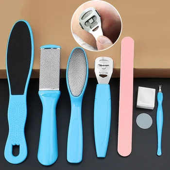 

12 pcs Foot File Set Dead Hard Skin Callus Remover Scraper Pedicure Rasp Tools Portable Cuticle Pusher Nail Foot Care Tool Suit