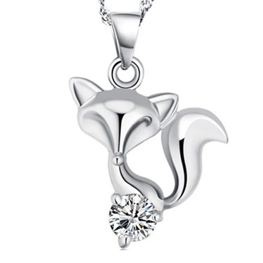 Fashion Style Fox Pendant Color Silver Plated Charming Jewelryin