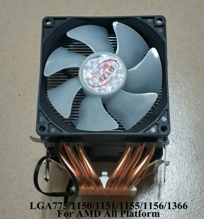 6 с тепловым стержнем heat pipe dual-Башня 4pin Процессор кулер LGA775 1150 1151 1155 1366 2011 охлаждения 9 см вентилятор 12V Светодиодный светильник Поддержка Intel AMD - Цвет лезвия: 2 fan