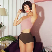 Женская одежда для плавания, женский летний костюм, купальные костюмы для женщин,, купальник, цельный, новинка, Корея, сексуальный, необычный, высокая талия, цвет, для пляжа