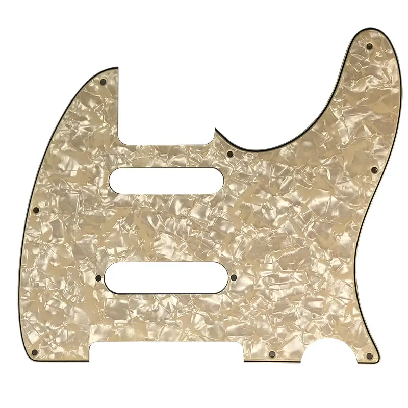 Pleroo Custom Guitar parts-для США Nashville 62 Tele telecaster Guitar pick guard с шипами - Color: Parchment Pearl