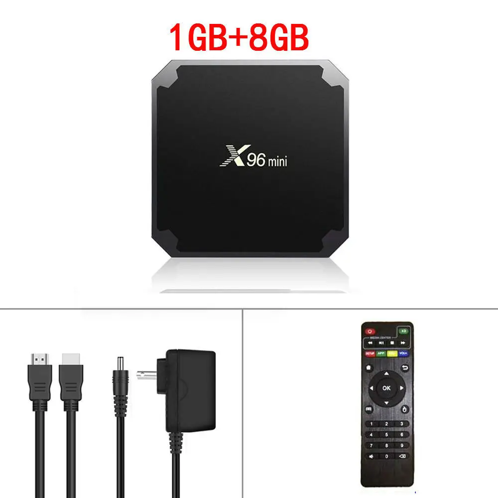 X96 Мини Android tv BOX 2G/16G Amlogic S905W 1G/8G четырехъядерный 2,4G WiFi X96mini смарт-приставка Android 7,1 4K медиаплеер - Цвет: 1G8G