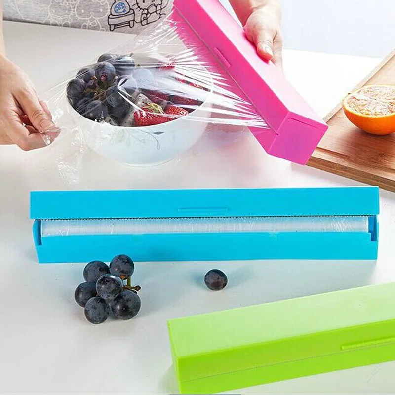 Home Foil Cling Film Cutter Wrap Dispenser Cutter Plastic and Stainless