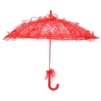

Lace Parasol Wedding Lace Flower Wedding Bride Parasol Umbrella red