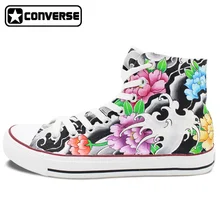 Original Design Converse Chuck Taylor Tattoo Shoes Women Men Hand Painted High Top Canvas Sneakers Skateboarding Shoes