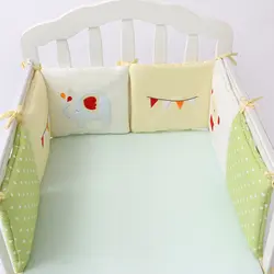 6 шт./компл. детская кровать бампер протектор хлопок розовый Девочки Мальчики мультфильм шаблон детская кроватка бамперы