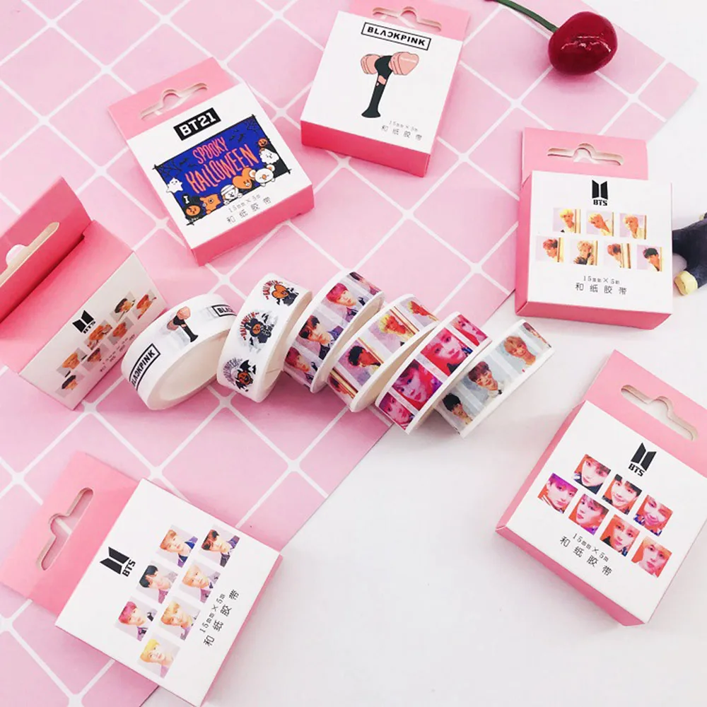 

1PC KPOP LOVE YOURSELF Answer Washi Tape Paper Maksing DIY Scrapbook Stickers Phone Book Decorative Washi Tape