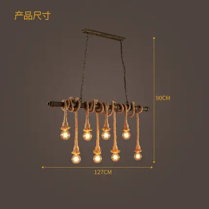 Edison Loft Style Vintage Pendant Light Fixtures Industrial Hemp Rope Water Pipe Hanging Lamp Indoor Lighting Lamparas Edison Loft Style Vintage Pendant Light Fixtures Industrial Hemp Rope Water Pipe Hanging Lamp Indoor Lighting Lamparas
