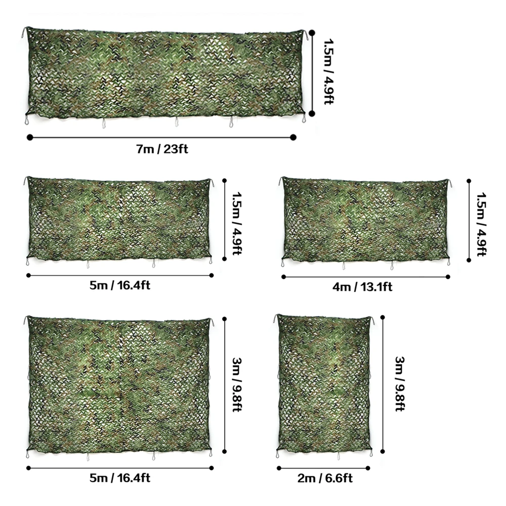 Камуфляжная сетка для охоты на открытом воздухе, водонепроницаемая, устойчивая к разжиганию, подходит для военных игр, камуфляжная спортивная одежда, кемпинг