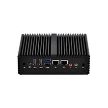 QOTOM Мини-ПК Core i3, Celeron 3215U безвентиляторный Мини-ПК Multi-Функция промышленный компьютер маршрутизатор сервер