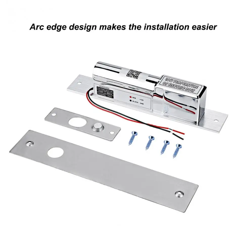 2 линии DC 10-В 18 в низкая температура Электрический врезной падение болт дверной замок таймер Индукционный электронный дверной замок система контроля доступа