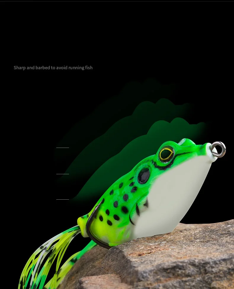 Soft Frog Fishing Lures Double Hooks Top water Ray Frog Artificial Minnow Crank Soft Bait fishing tackle
