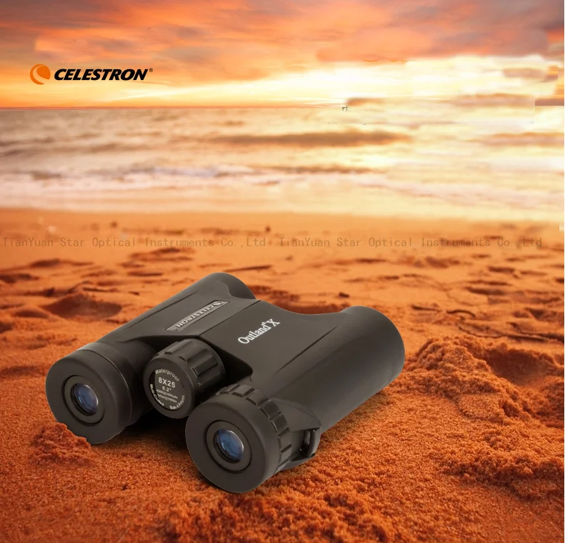 CELESTRON OUTLAND X 8*25 telescopio binoculares de óptica multicapa con ojales giratorios y a prueba de agua y Fogproof
