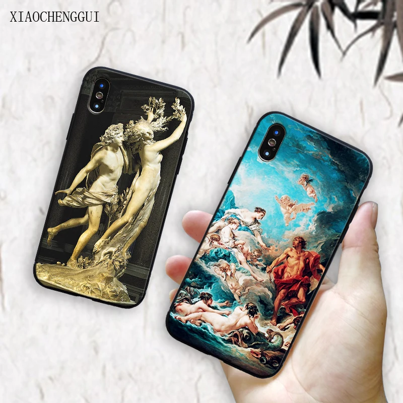 

art painting flower aesthetic Soft Silicone Phone Cases Cover for Iphone 7 6S 8 Plus 5S SE X XR XS MAX Coque Fundas Capa