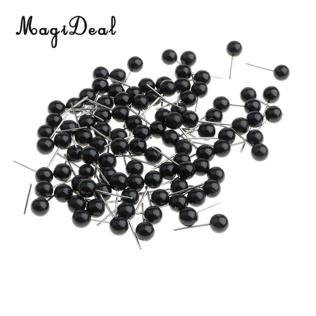 200 Pieces of Black Plastic Glass Eyes Kits For Needle Felting Bear Puppet Dolls Making 4mm & 5mm