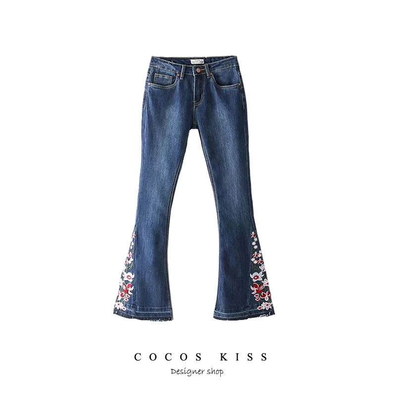 flared pants flower