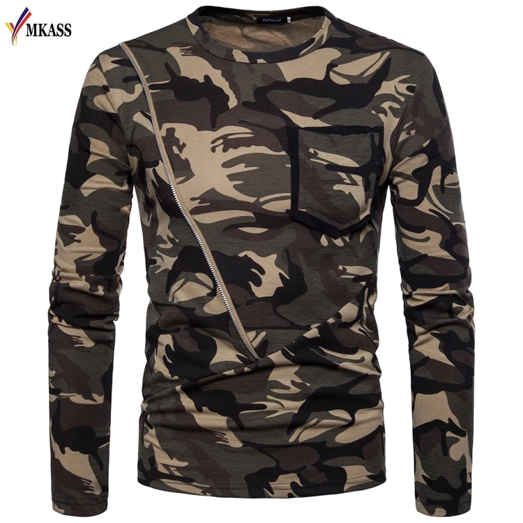 2018 Man Multicam T-shirts Army Camouflage Combat Tactical T Shirt Military Men Long Sleeve T-Shirt  T-shirts