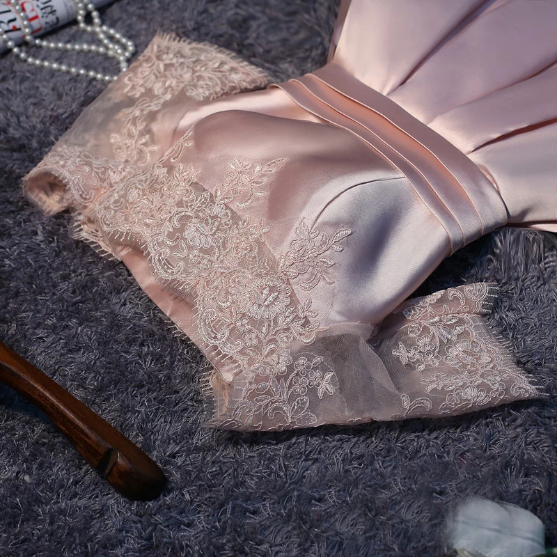 ruthshen Reflective Dres Burgundy Pink Prom Dresses Knee Length Appliques Party Dress Off The Shoulder Formal Gown Short Sleeves