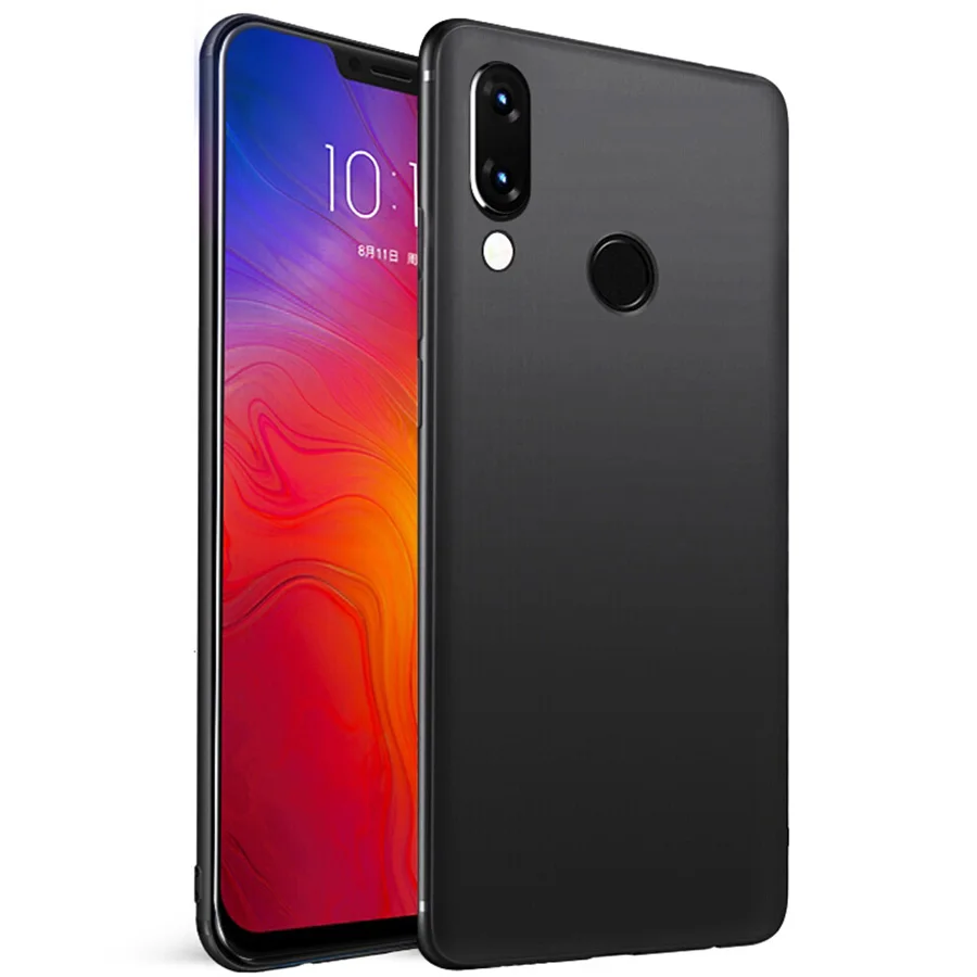 For Lenovo Z5 Matte Silicone Soft Slim TPU Phone Black Case Lenovo Z5