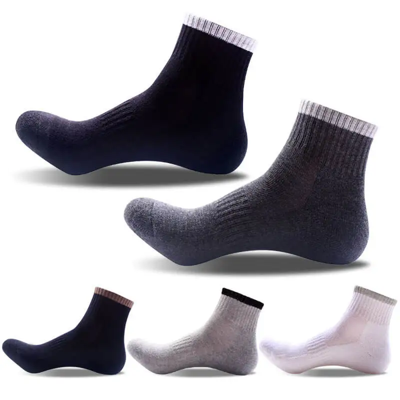 

5 pairs Men's Sport Socks Ankle Socks Comfor Cotton Sock Low Cut Breathable Cycling Bowling Camping Hiking Sock 5 Colors