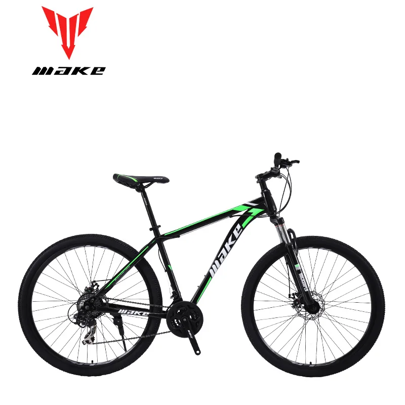 Сделать стальную раму горный велосипед 29 колеса, 24 скорости SHIMANO - Цвет: black green