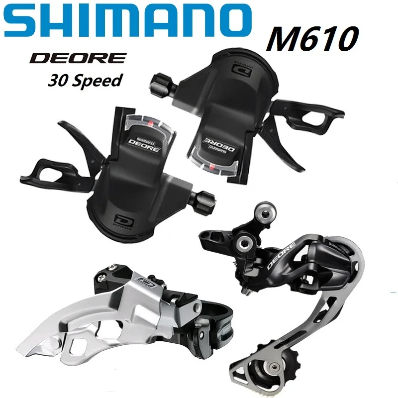 

SHIMANO DEORE M610 3*10 20/30 Speed Derailleurs Set Shift Lever / Front Derailleur / Rear Derailleur MTB Mountain Bike Shifter