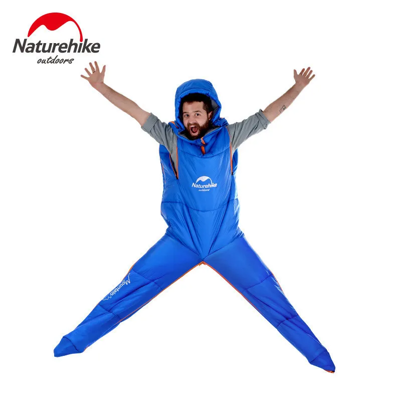 

Naturehike 210cm X 80/50cm Size L 3 season sleeping bag camping tourist ultralight compression bag Humanoid design sleeping bag