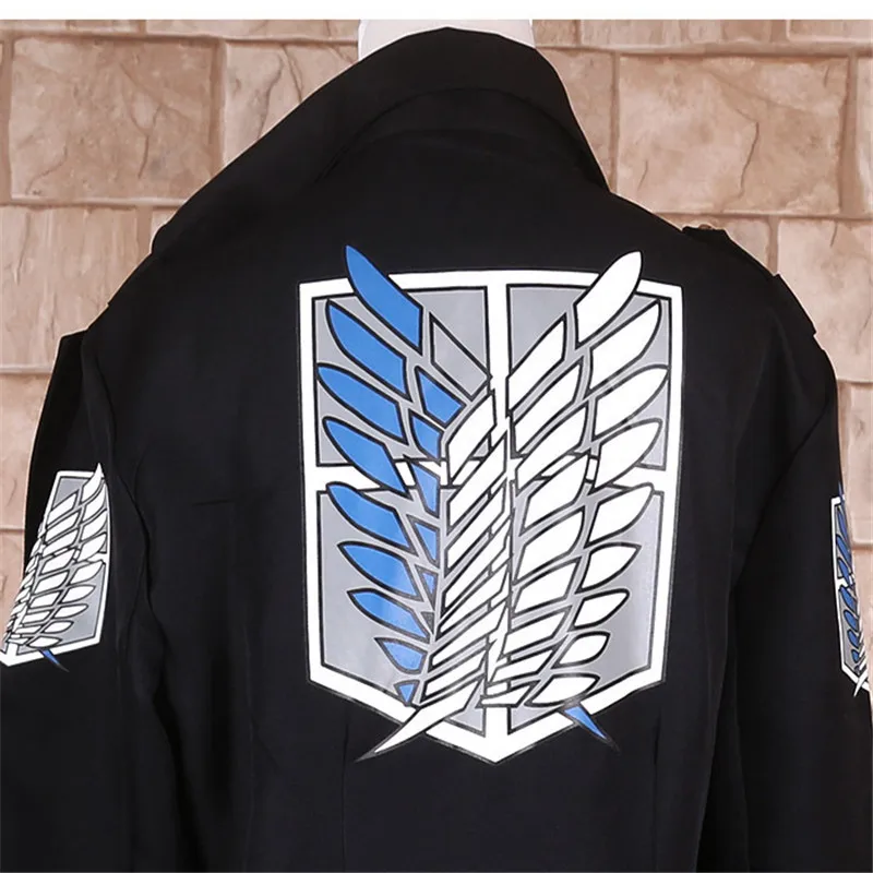Cena Anime Shingeki no Kyojin Levi Rivaille kurtka płaszcz dorosły kostium cosplay na halloween atak na Titan wiatrówka czarny